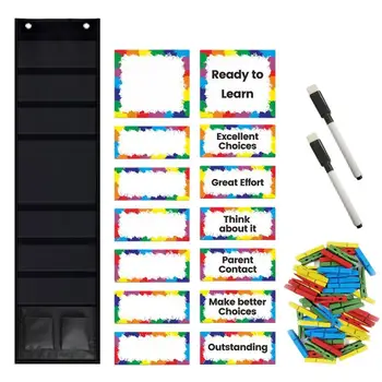 Таблица поведение за класната стая Покет таблицата с награди за студенти Следи многофункциональную дъска за съобщения с цветни Дървени карти