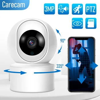 HD 3MP WiFi Камера Домашен AI Умен Детски Монитор Безжична 2-Лентов Аудио Цветен Нощно Виждане Домашна Камера за Видеонаблюдение IP PTZ