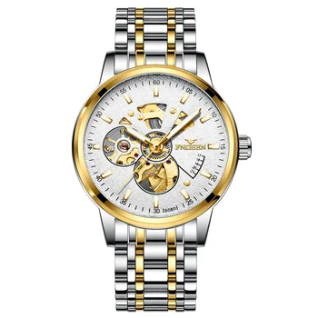 Sdotter Мъжки часовник с автоматичен механичен виртуален скелет, най-добрата марка от неръждаема стомана за мъже и жени, бизнес водоустойчив луксозни ръчни часовници