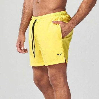 8 цвята!!! Мъжки ежедневни летни шорти за бягане, бързо съхнещи шорти за бягане във фитнеса с гъвкава талия, мъжки къси панталони за фитнес, спортни спортни къси панталони