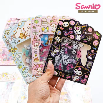 48 Чанти Sanrio Family Kuromi Melody Чанта със стикери Наръчник на студента Материали за украса на Стикер сладка форма на Едро
