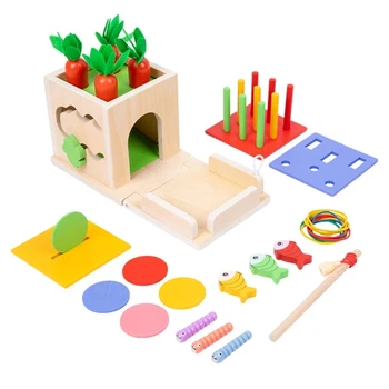 Сензорно осветеност, цветна информационни дървена кутия, играчки за деца, играчки за малък мотор, директна доставка