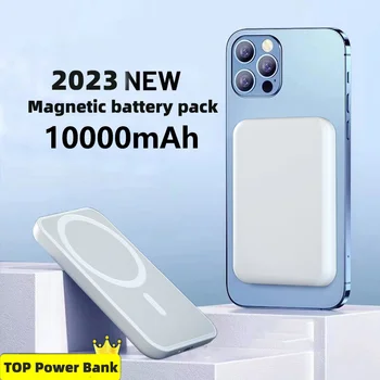 Преносим Банка за Захранване на 10 000 mah Powerbank Магнитен Безжична външна Батерия за iPhone 13 14 Pro Max Powerbank Резервна Батерия