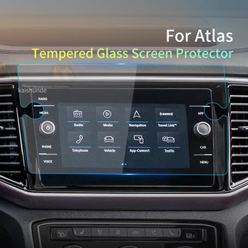 Автомобилни стикери Метър протектор на екрана, за да Carplay VW Atlas 2023 Защитен слой от закалено стъкло Дисплей Навигация автоаксессуар