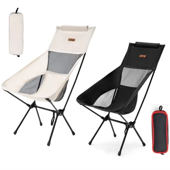 Сгъваем стол от ултра-леки алуминиеви сплави с висока ширината на преносим плажен къмпинг, риболов лунен дишаща стол