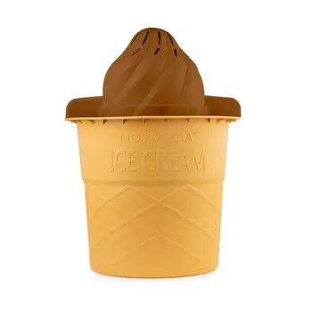 Устройство за приготвяне на сладолед под формата на вихровите оръжие шоколадово-кафяв цвят