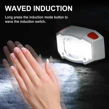 Мощен фенер умен индукционный led налобный фенер външен водоустойчив USB акумулаторна батерия с работно светлината на прожекторите за риболов