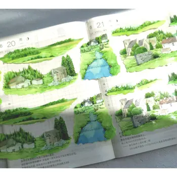 1 Цикъл, на сцената на домашни любимци в мъгла гора Шаньдай, списание за ръчно изработени колажи