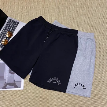 Черно-сиви ежедневни свободни шорти Hook & Су, джоггеры за джогинг, плажни къси панталони за фитнес, спортни панталони M-XXL