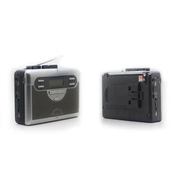 Мини размер Fm/Am 2-полосное джобно кассетное Am радио Fm Кассетный магнетофон Плейър купове записващи устройства