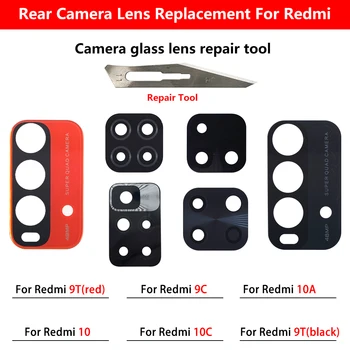 10 Бр. За Xiaomi Redmi 12C 10A 10В 10 9T 9А 9В 9 8A 8 7 7A Задна Камера за Подмяна на стъкло на Обектива С лепилен стикер