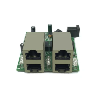 Бърз табло mini 4-port ethernet switch 10/100 Mbps мрежов комутатор rj45, такса модул пхб модул за системна интеграция