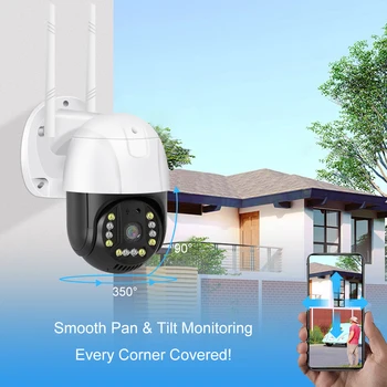 5-Мегапикселова камера, безжична градинска WIFI камера V380 Pro, цветна камера за нощно виждане, защита на охранителна камера за видеонаблюдение, поддръжка на автоматично проследяване 5-Мегапикселова камера, безжична градинска WIFI камера V380 Pro, цветна камера за нощно виждане, защита на охранителна камера за видеонаблюдение, поддръжка на автоматично проследяване 1
