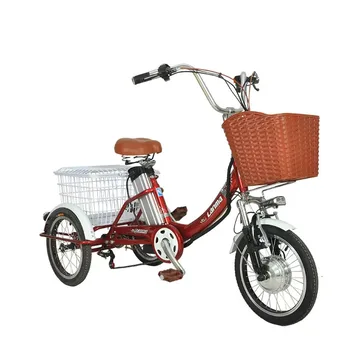 16/20-инчов електрическа триколка за дома, педал на велосипед за разходка на възрастните хора, 250 W мотор 20ah, триколка с електрически люк
