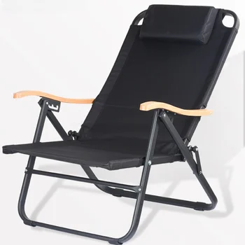 Стол за почивка, сгъваем стол с четири регулировками кутия, удобни плажни столове от алуминиева сплав, градинска мебел