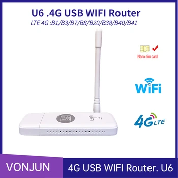 U6 4G WiFi ключ UFI CRC9 Външна антена 150 м USB LTE мобилна точка за достъп Портативен рутер Сим-карти
