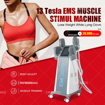 EMSzero Нео Извайвам Machine 14 Тесла EMSlim Hiemt за контурирования на тялото, електромагнитни премахване на мазнини, стягане на бедрата, стимулант на тазовото дъно