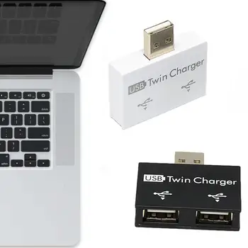 USB-хъб USB 2.0 2 ПОРТА Type C HUB Високоскоростен Кабел за предаване на данни Конвертор Адаптер Поддръжка на множество системи, Щепсела и да играе USB адаптер