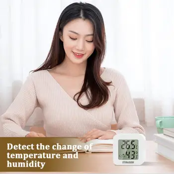 Мини цифров термометър-влагомер за стая, LCD дисплей, температура, влагомер на закрито, сензор за влажност на въздуха, дисплей брояч