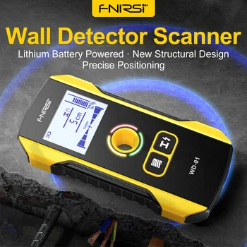 Стенен скенер метал детектор FNIRSI WD-01 с Наскоро Разработения Позиционирующим отвор за кабели кабел за променлив ток зарежда Метални и Дървени Родословни Find