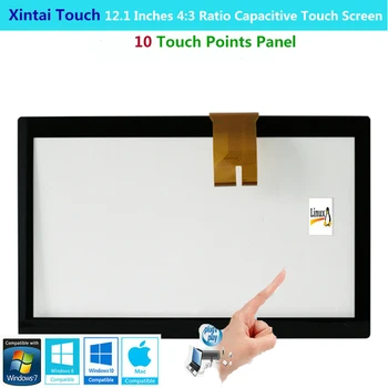 Xintai Touch 12,1 инча, проекционная емкостная тъчпад със съотношение 4:3, с 10 точки на допир, щепсела и да играе.