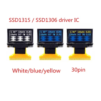 0,96 см 30pin OLED модул бяло/жълто/синьо 128X64 LCD led дисплей модул IIC SPI интерфейс SSD1306/SSD1315 за Arduino