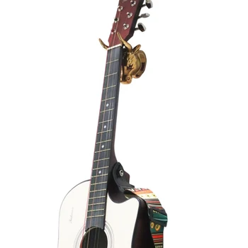 Бича глава, с монтиран на стената стойка за китара, кука, шкаф, закачалка за ukulele, бас китара, поставка за домашно декоративно съхранение