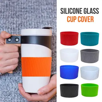 Силиконови подложки за чаши устойчиви на високи и ниски температури, износоустойчиви капаци за чаши, лесна за употреба защитно фолио за чаши за напитки