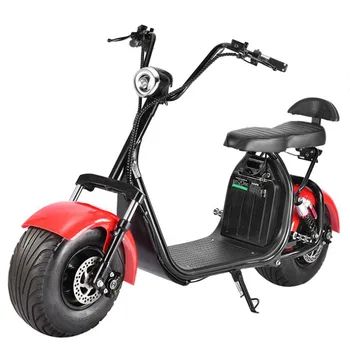 Електрически скутер 2000 W, дебела гума, за възрастни, противоугонный електрически мотоциклет, актуализация на седалките, регулиране