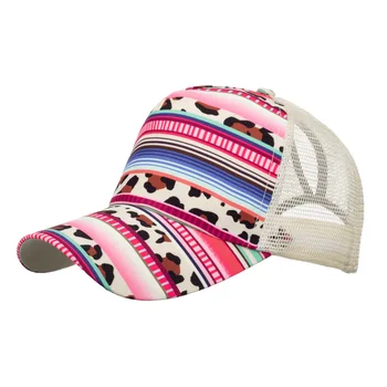 Лятна мода бейзболна шапка с дишаща мрежа за мъже и жени, регулируем бейзболна шапка с флорални принтом, улични ежедневни шапки от слънцето в стил хип-хоп