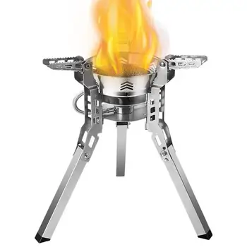 Печка за пикник ветрозащитная нагревательная готварска печка, кът за барбекю с голяма пещната печка с Висока ефективност за отопление, подходящи за всички
