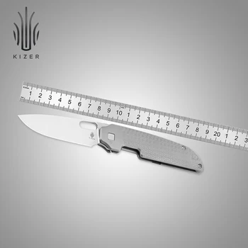 Нож за оцеляване Kizer Ki3637A1 Varatas 2023 Нова титановая дръжка S35VN Стоманен нож Ловни ножове с калъф