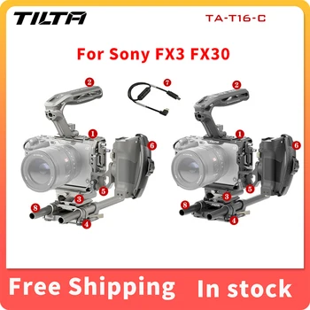 Tilta TA-T16-FCC-B новият обновен за Sony FX3 FX30 Camera Cage Armor Pro Kit е Лесна основно оборудване