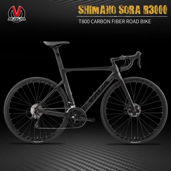 SAVA 2023 Нов Пътен под наем от Въглеродни влакна с SHIMAN0 SORA R09-R3000 18 Способи за Младежки под Наем от Въглеродни Влакна UCI Състезателен Велосипед