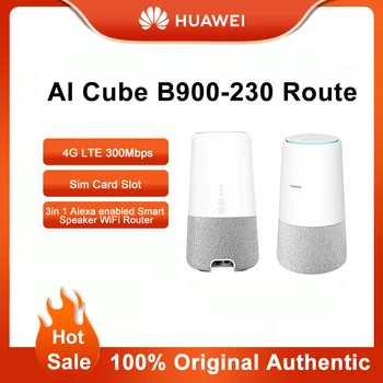 WiFi-рутер Huawei AI Cube B900-230 3в1, умен Високоговорителя с поддръжка на Алекса и Високоскоростен Повторител на сигнала на Wi-Fi и Със слот за сим карта