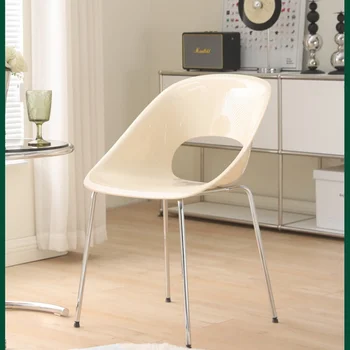 Столове за дома почивка за кухня, кухненски стол с пластмасова облегалка, желязо рамка, трапезни столове с широк сидением, съвременни мебели