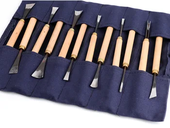 Инструменти за дърворезба, инструменти за дърворезба, Източна дървообработване, нож за заточване на ножове, нож за подрязване, 12 бр. комбиниран комплект