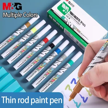Малярная писалка с тънък стълб 1 мм, метални малярная дръжка, маркер на маслена основа, галванична дръжка, маркер за гуми, графити, не избледнява