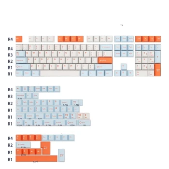 171 Клавиш/набор от клавиши GMK Salmon Keycaps PBT Double Shot Key Caps Шапки с Черешов Профил Keycap С ISO Enter За Механична клавиатура