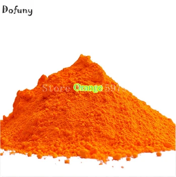 НЕОНОВО-оранжев цвят, флуоресцентен пигмент, люминофорный на прах, 100 g / лот, прах за декорация, флуоресцентно прах за рисуване