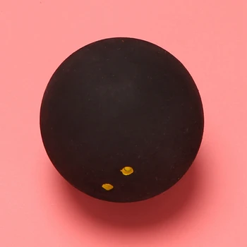 Топка за скуош с две жълти точки, ниско-честотна лента спортни гумени топки за професионални състезания по сквошу (4 бр.)