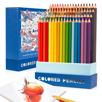 Меки Очертават Arrtx Leads За Рисуване с Цветни Моливи 72/126 Повишена светостойкости С богата Център За Пигменти, Цветни Моливи