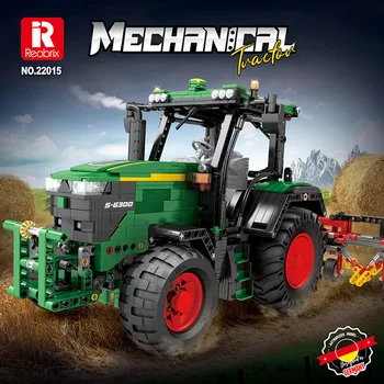 Reobrix 22015 MOC RC модел на селскостопански трактори, серия технологии, приложение, управление, пъзел, играчки, строителни блокове, подарък за момче
