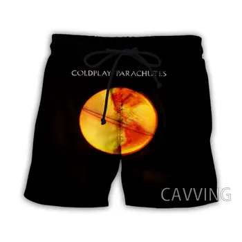 Летни плажни шорти с 3D принтом рок-група CAVVING, градинска дрехи, бързо съхнещи ежедневни панталони, спортни къси панталони за жени/мъже