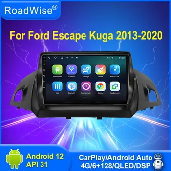 Автомобилно радио Roadwise 8 + 256 Android 12 За Ford Escape, Kuga 2 2013-2020 Мултимедия Carplay 4G Wifi GPS DVD 2 Din Авторадио Стерео