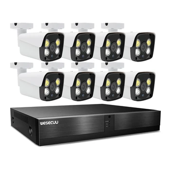 WESECUU система за домашно сигурност комплект камера за видеонаблюдение poe камера система за видеонаблюдение камера