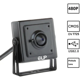ELP Безплатен драйвер Ominivision OV7725 Модул камера VGA MJPEG 60 кадъра в секунда UVC mini USB Уеб камера 480 P с обектив 3,7 мм за банкомат, павилион