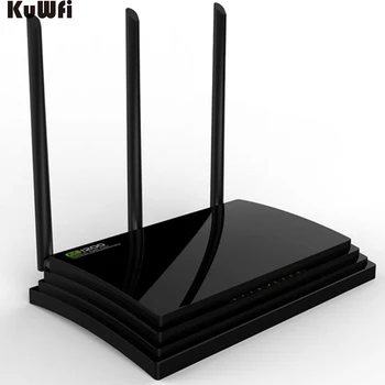 KuWFi 1200 Mbps Wi-Fi рутер 2,4 G 5G двойна лента с гигабитным порт lan Безжичен N рутер с Бутон за настройки със защита Wi-Fi (WPS)