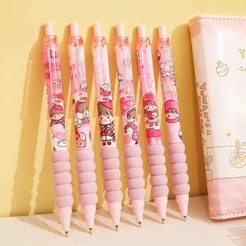Сладки Автоматични Моливи за Момичета Корейски Канцеларски материали 0,5 мм Кавайный Розово Механичен Молив За Студенти, Подарък за Деца, Ученически Канцеларски материали