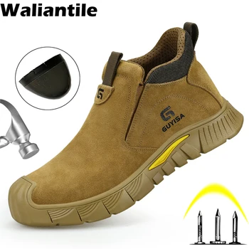 Waliantile мъжки защитни обувки за заваряване, строителна работна обувки, промишлени обувки със стоманени пръсти, неразрушаемая обувки